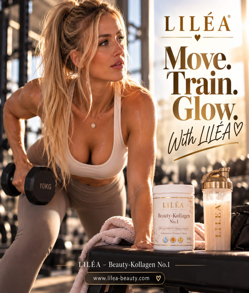 Fitness bild, LILÉA Beauty Kollgen No.1 Dose und shaker